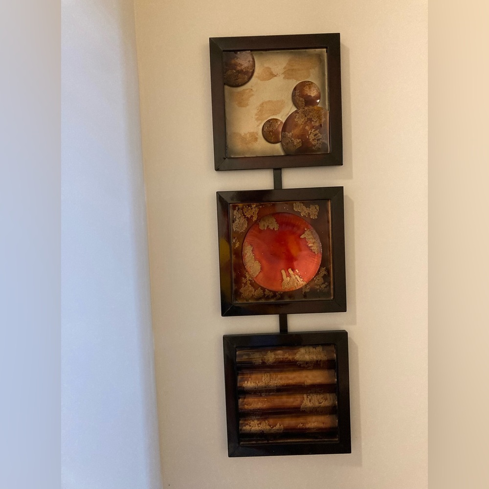 2 Set Three square wall decor